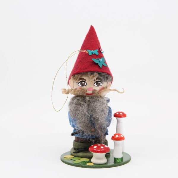 Woodland Gnome Boy Ornament - Celistial Art - Handcrafted Collectibles
